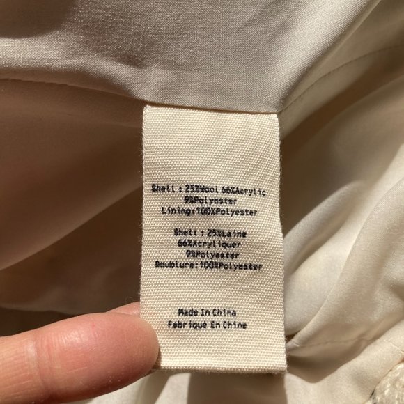 NWT L'AGENCE Kenzie White Check Boucle Tweed Double Breasted Blazer - Picture 12 of 13